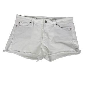 Gap White Frayed Hem Shorts size 30R